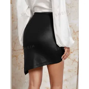 SheIn Bae High Waist Ruched Wrao Hem Skirt NWT! thumbnail 2