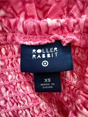 Roller Rabbit X Target Pink Paisley Floral Drop Waist Milkmaid Boho Midi Dress thumbnail 3