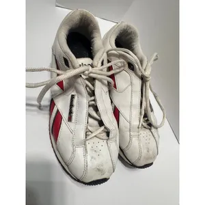 Y2K Reebok Classic Leather White Red Union Jack Sneakers W8 M6 RB 503 PYE thumbnail 2