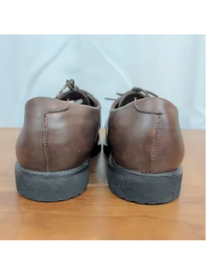 LL Bean Ladies' Brown Leather Lug Sole Derby Shoes 8.5M thumbnail 7