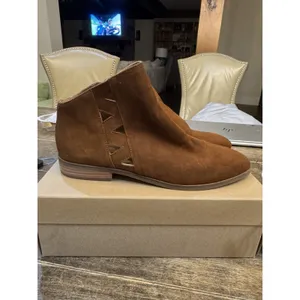 Lucky Brand Womens Jakeela Ankle Suede Brown Boots Shoes Size 10 Pointed Toe thumbnail 3