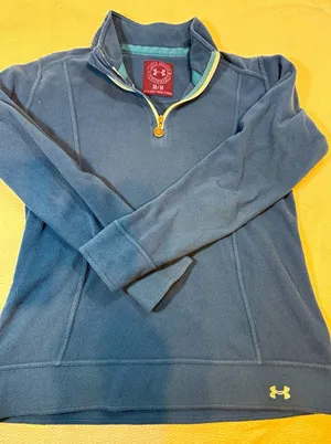Under Armour Performance Womens M Blue Fleece 1/4 Zip Mock Neck Pullover thumbnail 1