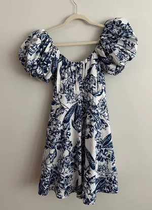Abercrombie & Fitch Ruched Puff Sleeve Mini Dress thumbnail 8