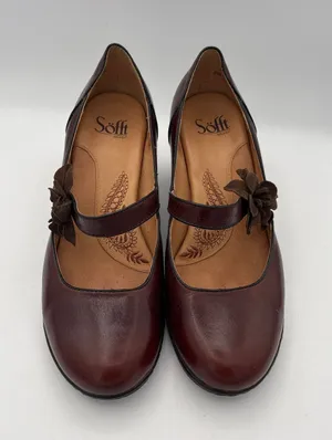 Women’s Söfft Size 8.5 Orangey Brown Leather Dance Shoes thumbnail 1