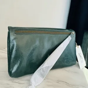 HOBO‎ LAUREN CLUTCH LEATHER WRISTLET WALLET Sage Henna Luxury Leather, NWT thumbnail 5