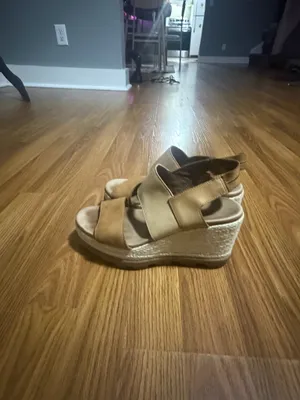 SOREL Joanie II chunky wedge sandals slingback comfort 7.5 thumbnail 4