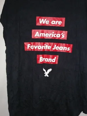 American Eagle XL Black Red Logo Top XL Plus thumbnail 2