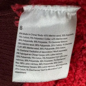 Lululemon Ombre Knit Textured Turtleneck Red Merlot Carnation Red Women’s 8 thumbnail 3