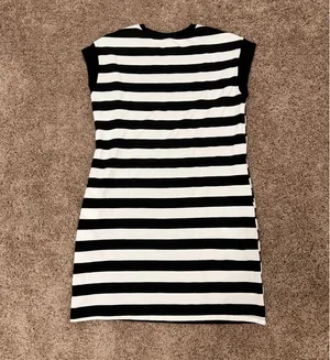 Black & White Stripe T-Shirt Dress thumbnail 4