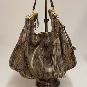 G.I.L.I. Milano Snake Print Leather Hobo Bag C9‎ thumbnail 2