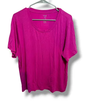 Kyte Baby T-Shirt Womens XXL Magenta Pink Bamboo Rayon Scoop Neck Tee 20-22 thumbnail 1
