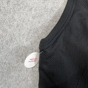 SPANX Rib Seamless Medium Impact Sports Bra Size XL Black Racerback 50238R NWT thumbnail 2
