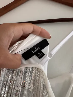 Lulus Beaming with Beauty Silver Sequin Sleeveless Fringe Mini Dress thumbnail 4