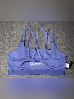 The North Face Women’s Dune Sky Strappy Bra-Purple/Blue Size-L thumbnail 4