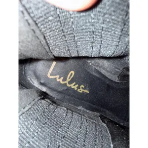Lulus Womens Black Faux Suede Pointed Toe Block Heel‎ Ankle Boots Size 7 thumbnail 5