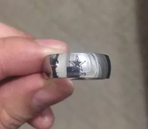 8mm Dallas Cowboys Silver Arc Ring thumbnail 2