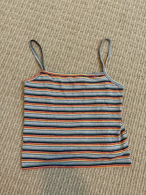 Brandy Melville Rainbow Striped Tank Top thumbnail 2
