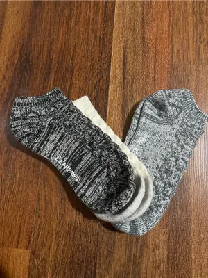 Bearpaw Women's Low Cut Socks - Gray (3 Pair) thumbnail 4