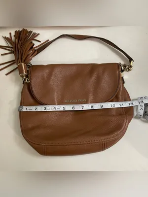 Michael Kors Bedford Convertible Zipper Flap Medium Size, Brown Crossbody thumbnail 3