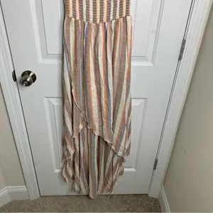 Show me your Mumu striped off shoulder willa smocked maxi dress‎ size medium thumbnail 6