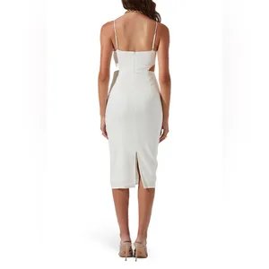 Astr Didion Cutout Sleeveless Linen‎ Blend Dress size large thumbnail 3