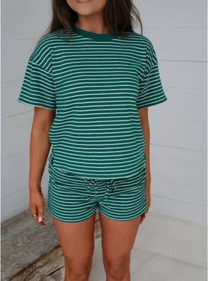 These Three Boutique Set Two-Piece Striped green  thumbnail 3