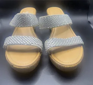 FAB Made in Italy Rhinestone Wedge Sandals thumbnail 1