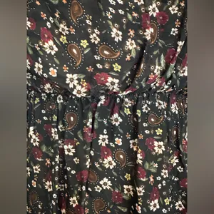 Lara Guidotti Anthropologie Floral silk blend sheer long sleeve dress size M thumbnail 7