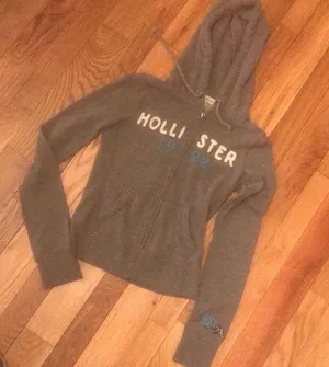 Hollister grey jacket with hood size XS thumbnail 1