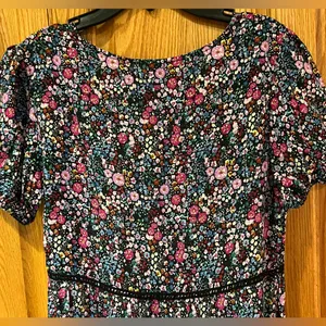 Wild Fable Floral Print Short Sleeve Tiered‎ Babydoll Flowy Mini Dress Siize XS thumbnail 11