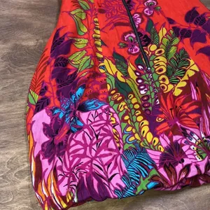 Nanette Lepore size 2 red floral silk blend dress thumbnail 5