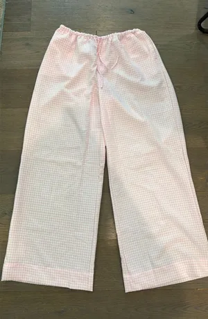 Shop talulah pink gingham pants  thumbnail 1