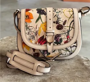 Gucci Nice Flora All leather Crossbody in multicolor floral print thumbnail 1
