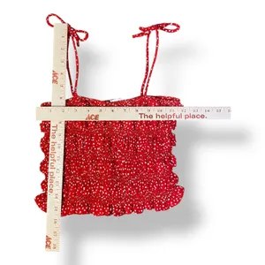 Storia Red White Polka Dot Ruffled‎ Tank and Skirt Set Size S Boho Preppy thumbnail 4