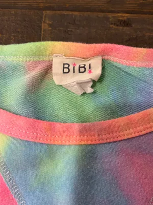 BIBI Women’s Small Tie Dye Two Piece Lounge Set Top & Shorts thumbnail 7