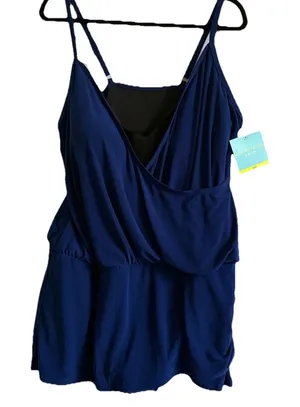 Bal Harbor Bathing Suit Sz 20W‎ Skirted One Piece Beach Pool Suit thumbnail 1