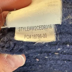 PrAna Chunky‎ Knitted Lambswool Cedric Sweater Nautical Navy Blue Size M Women's thumbnail 3