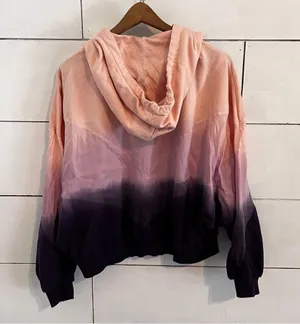 Victoria’s Secret Pink/Purple Ombre Quarter Zip Cropped Hoodie. Size Medium thumbnail 8