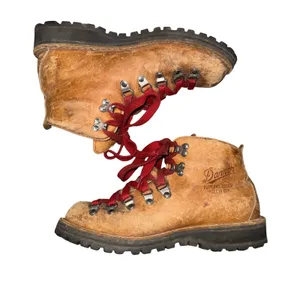 Danner Mountain Light Tan Leather Hiking Boots Made in USA Vibram Sole Size 6.5‎ thumbnail 6