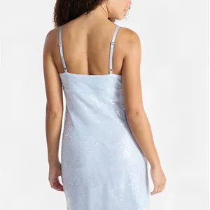 No Boundaries - Light Blue Sequin Chemise thumbnail 4