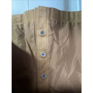 Abercrombie & Fitch Brown Snap Front A-Line Skirt Size‎ 00 Suede Hippie Festival thumbnail 4
