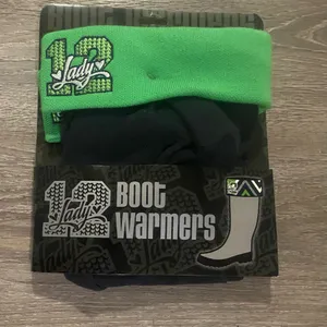 Seattle Seahawks Lady 12 Boot Warmers Cuff Socks Topper NWT Green Blue thumbnail 3