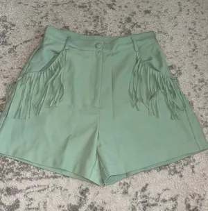 High Waisted Fringe Pocket Shorts thumbnail 1
