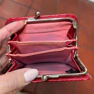 Fossil Red Leather Wallet thumbnail 2