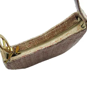 Charles & Keith Cream Tweed Asymmetrical Shoulder Bag thumbnail 3