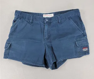 Aeropostale Cargo Shorts Womens 7/8 Blue Good‎ Utility Cotton Twill Multi Pocket thumbnail 1