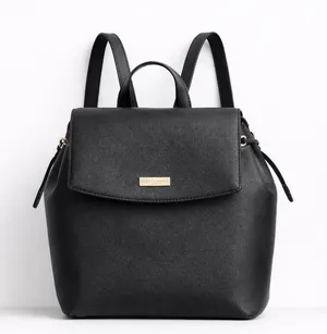 Kate Spade Jessie Laurel Way Black Saffiano Leather Backpack Gold Hardware thumbnail 1