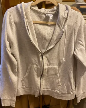 H&M Divided White Zip-up Sweatshirt thumbnail 1
