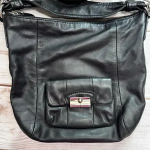Coach Kristin Convertible Hobo Bag Black Leather Shoulder Bag No. G1076-14783 thumbnail 2