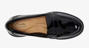 NEW Black Patent Clarks Westlynn Ayla Loafer Shoes 11 $95 thumbnail 6